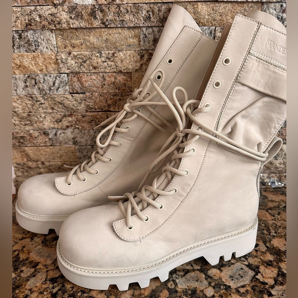 JW ANDERSON 30mm Suede Combat Boots - Picture 6 of 9